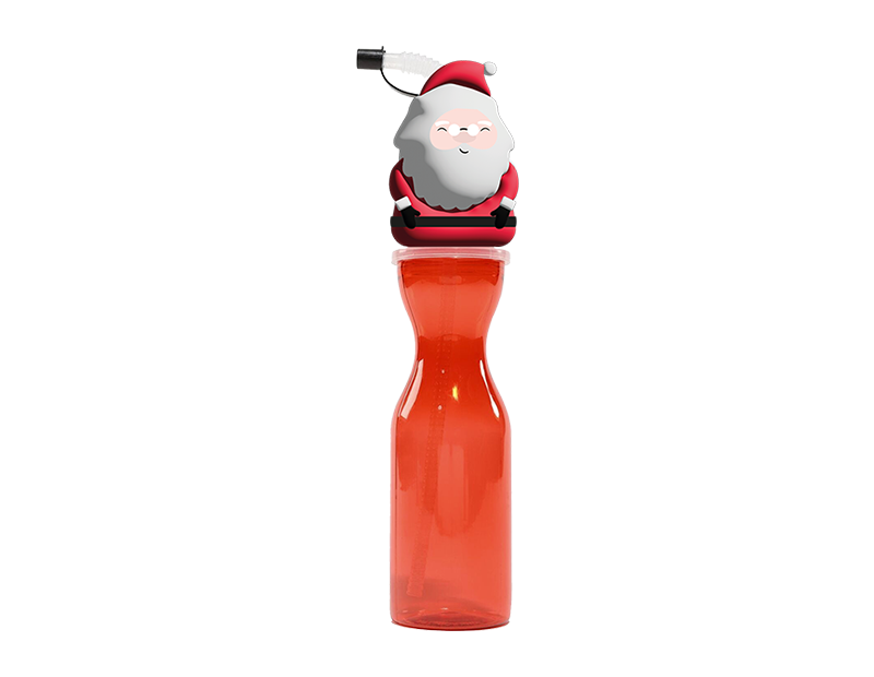 Wholesale Santa Re-usable Plastic Bottle PDQ