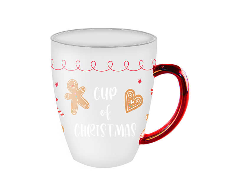 Wholesale Festive Glass Quote Print Mug