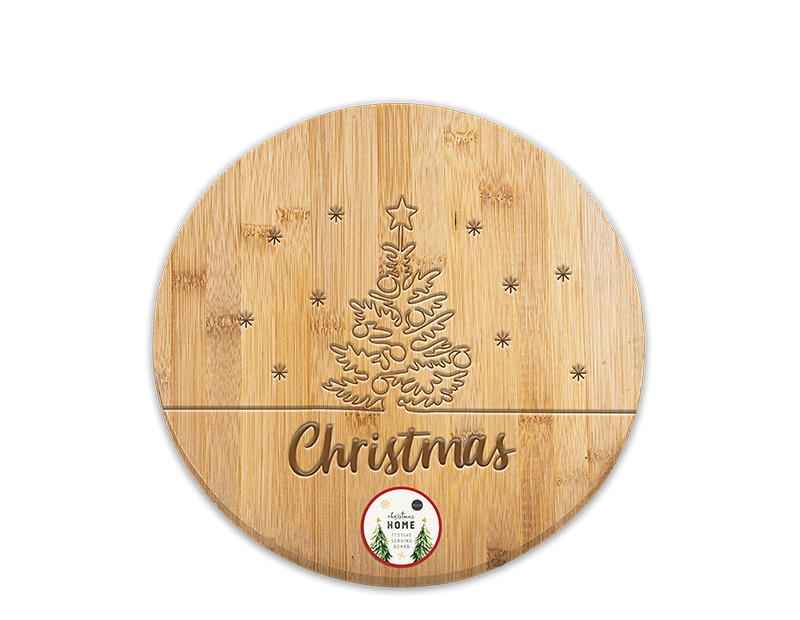 Wholesale Round Bamboo Serving Board 30cm