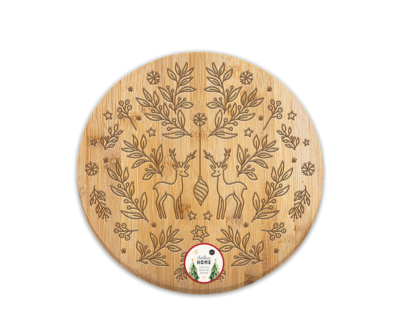 Wholesale Round Bamboo Serving Board 30cm