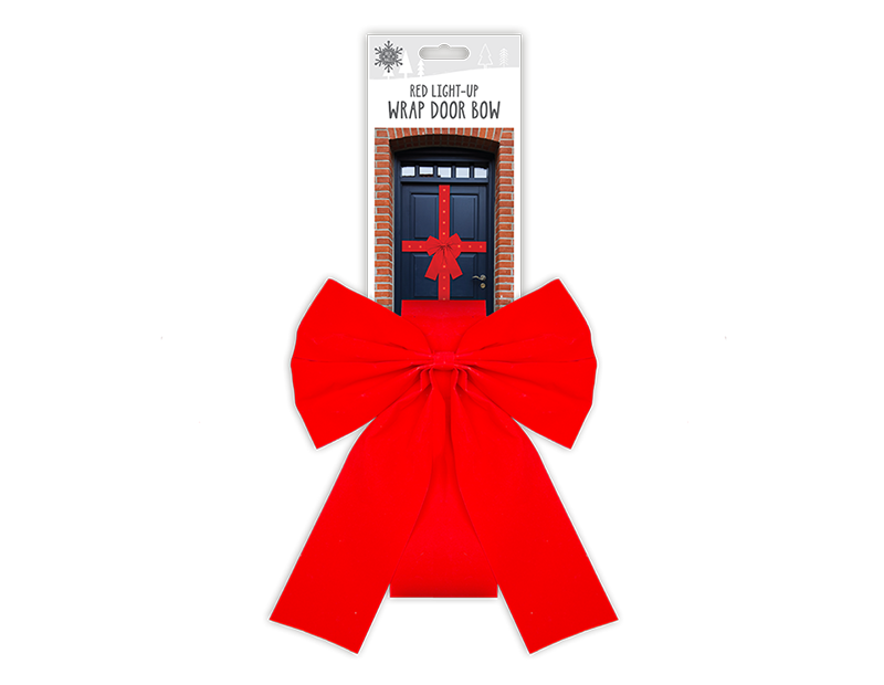 Wholesale Light Up Velvet Wrap Door Bow