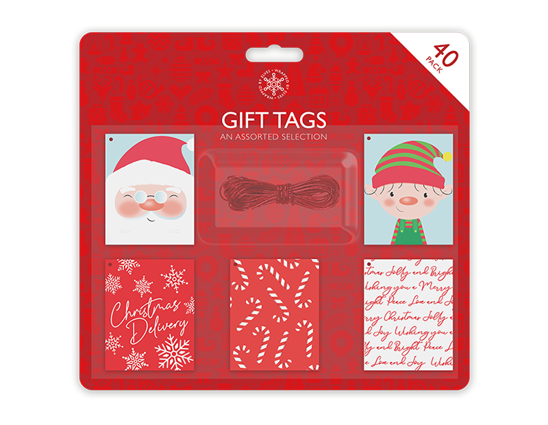 Wholesale 40 Christmas Assorted Gift Tags