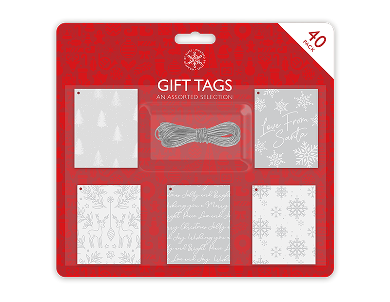 Wholesale 40 Christmas Assorted Gift Tags