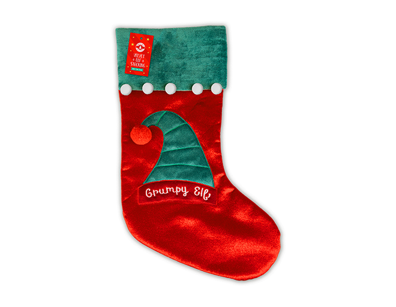 Wholesale Velvet Elf Stocking