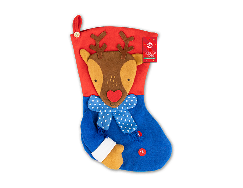 Wholesale Fleece Stocking with 3D Character