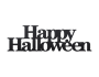 Happy Halloween Black Glitter Sign