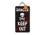 Halloween Warning Plaque 40x23cm