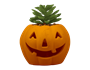 Halloween LED Pumpkin with Succulent 10cm