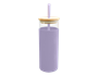 Pastel Glass Bottle With Straw 500ml