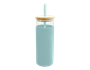 Pastel Glass Bottle With Straw 500ml