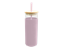 Pastel Glass Bottle With Straw 500ml