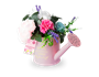 Mother's Day Watering Can & Artificial Flowers