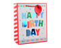 Boys Foiled Happy Birthday Medium Gift Bag 26x32x12cm