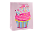 Childrens Foiled Birthday Cake Medium Gift Bag 26x32x12cm