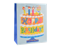 Childrens Foiled Birthday Cake Large Gift Bag 30x42x12cm