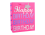 Girls Foiled Happy Birthday Large Gift Bag 30x42x12cm