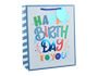 Boys Foiled Happy Birthday Large Gift Bag 30x42x12cm