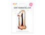 Rose Gold Foil Number Balloon 65cm