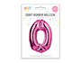 Pink Foil Number Balloon 65cm