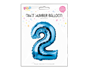 Blue Foil Number Balloon 65cm