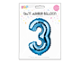 Blue Foil Number Balloon 65cm