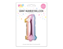 Multicoloured Foil Number Balloon 65cm