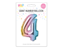 Multicoloured Foil Number Balloon 65cm