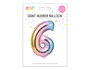 Multicoloured Foil Number Balloon 65cm