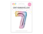 Multicoloured Foil Number Balloon 65cm