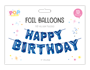 Metallic Happy Birthday Foil Balloons