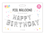 Metallic Happy Birthday Foil Balloons