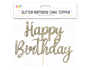 Glitter Happy Birthday Cake Topper