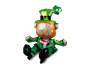 St. Patrick's Day Sitting Leprechaun Balloon 22"