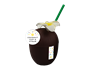 Coconut Cup with Straw 650ml