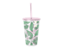 Summer Party Leaf Cup & Swirly Straw