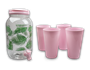 Summer Party Leaf Drinks Dispenser with Tumblers 3.6L