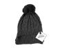 Ladies Cable Knit Hat with Pom Pom