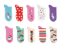 Girls Printed Novelty Lurex Socks 5pk