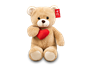 Valentines Plush Bear With Heart 49cm