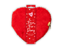 Valentine Heart Faux Fur Diary with Lock PDQ