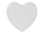 Red and White Ceramic Heart Plate