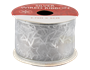 Silver Christmas Wired Ribbon 5cm x 2.75m (With PDQ)