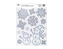 Glitter Snowflake Scene Window Stickers