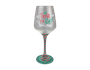 Christmas Hand Painted Wine Glass