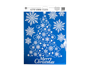 Xmas White Glitter Window Stickers