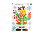 Xmas Figures Glitter Finish Window Stickers