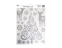 Xmas Silver Glitter Window Stickers