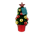 Tinsel Christmas Tree Decoration 19cm