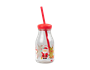 Kids Plastic Milk Jar & Straw