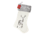 Sequin Reindeer Faux Fur Stocking 45cm x 23cm